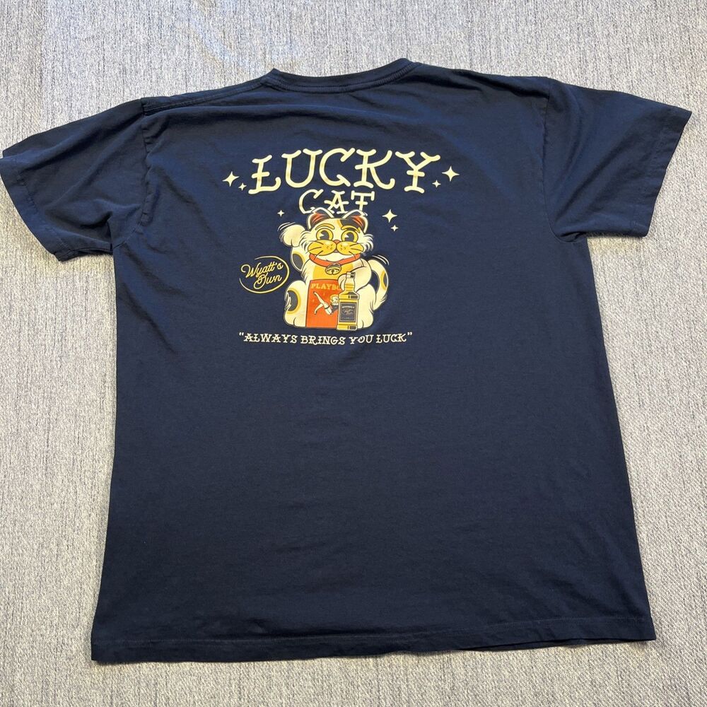 WYATTS OWN  Lot Of 2 Short sleeve T Shirts Lucky Cat And Sexy Woman Cotton - Picture 2 of 9